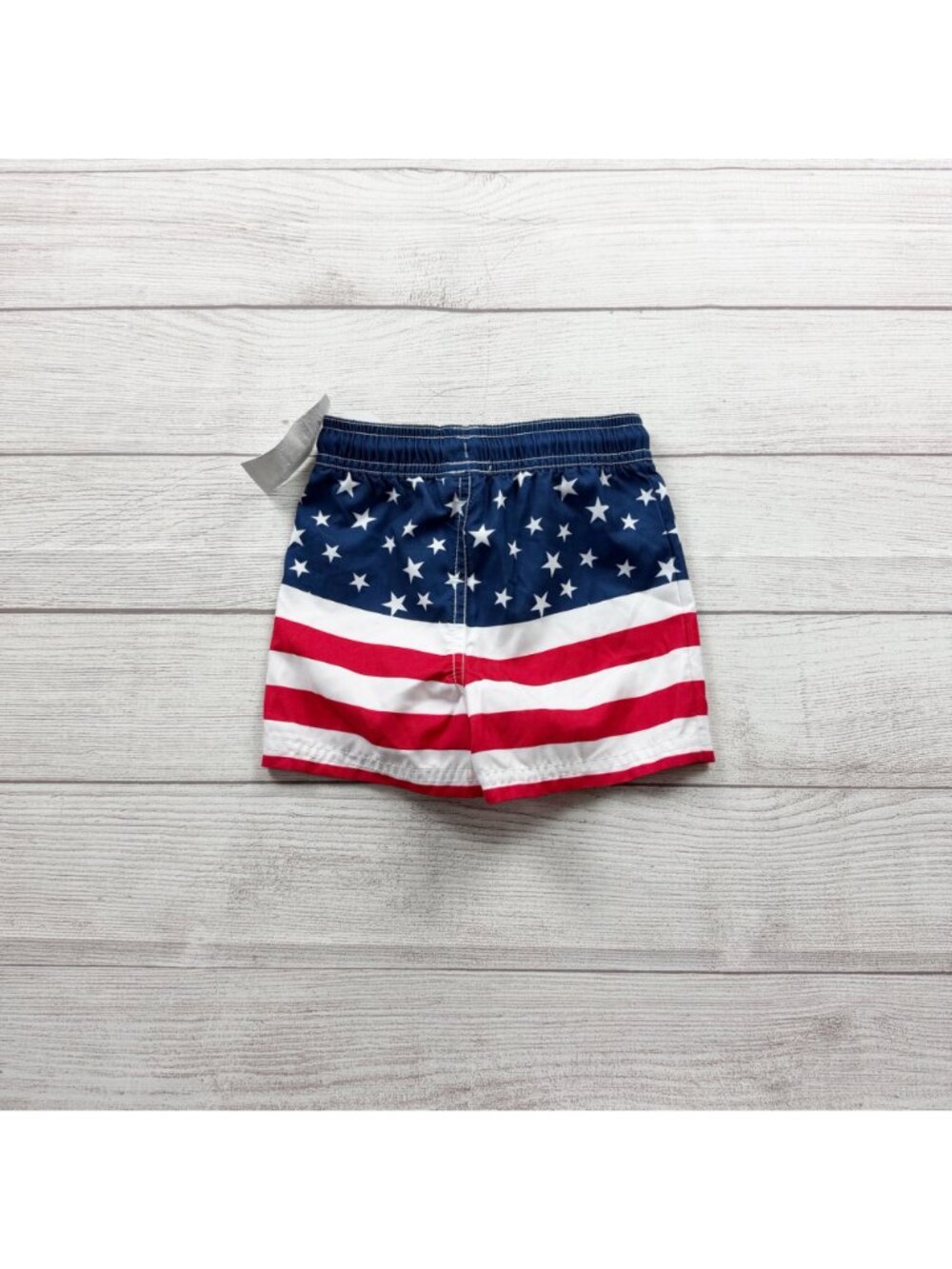 OshKosh Bgosh Boys American Flag Swim Shorts Red White Blue NWT 18-24 Months - Picture 3 of 3